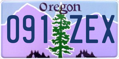 OR license plate 091ZEX
