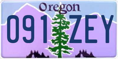 OR license plate 091ZEY