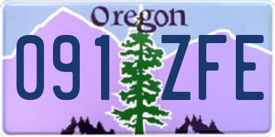 OR license plate 091ZFE