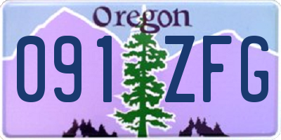 OR license plate 091ZFG