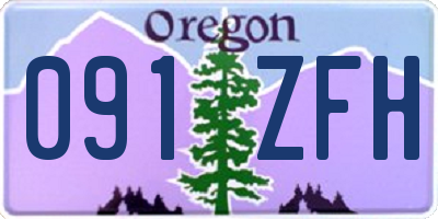 OR license plate 091ZFH