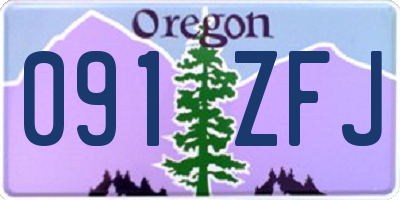 OR license plate 091ZFJ