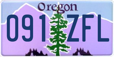 OR license plate 091ZFL