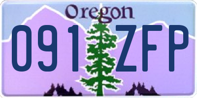 OR license plate 091ZFP