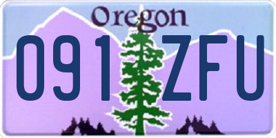 OR license plate 091ZFU