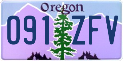 OR license plate 091ZFV