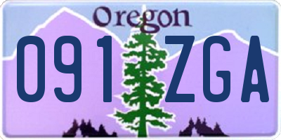 OR license plate 091ZGA