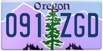 OR license plate 091ZGD