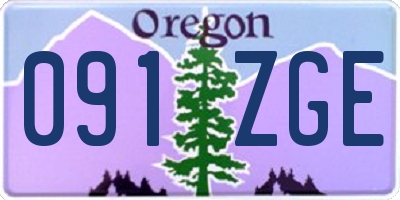 OR license plate 091ZGE