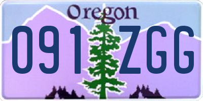 OR license plate 091ZGG