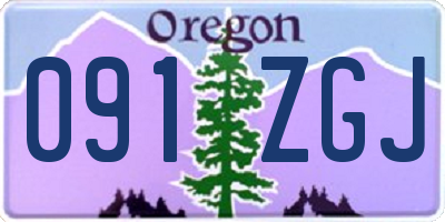 OR license plate 091ZGJ