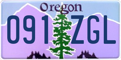 OR license plate 091ZGL