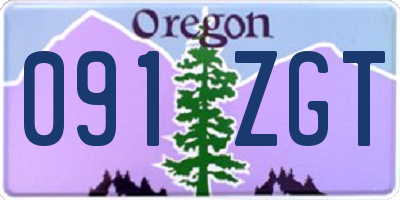 OR license plate 091ZGT