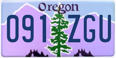 OR license plate 091ZGU