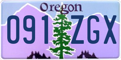 OR license plate 091ZGX