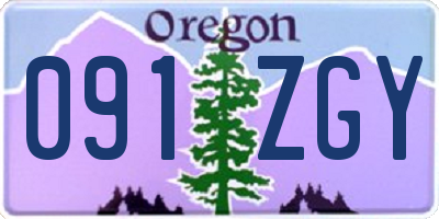 OR license plate 091ZGY