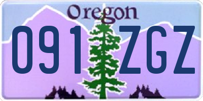 OR license plate 091ZGZ