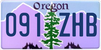 OR license plate 091ZHB