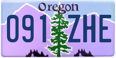 OR license plate 091ZHE