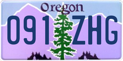 OR license plate 091ZHG