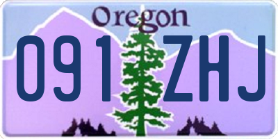 OR license plate 091ZHJ