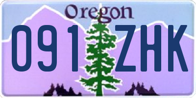 OR license plate 091ZHK