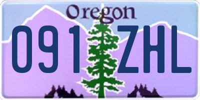 OR license plate 091ZHL