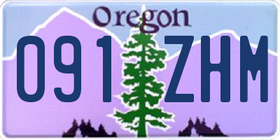 OR license plate 091ZHM