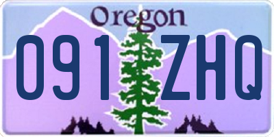 OR license plate 091ZHQ