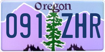 OR license plate 091ZHR