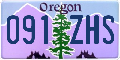 OR license plate 091ZHS