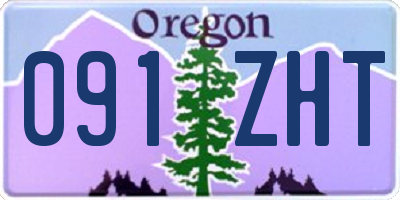 OR license plate 091ZHT