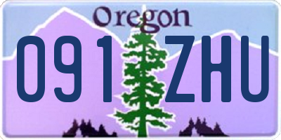 OR license plate 091ZHU