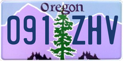 OR license plate 091ZHV