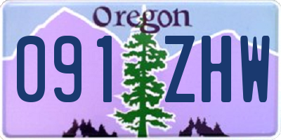 OR license plate 091ZHW
