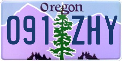 OR license plate 091ZHY