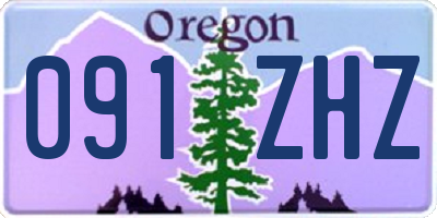OR license plate 091ZHZ
