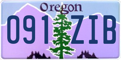 OR license plate 091ZIB