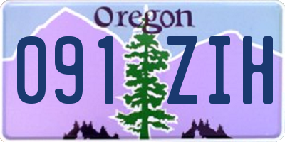 OR license plate 091ZIH