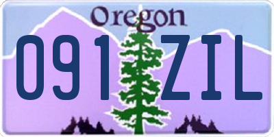 OR license plate 091ZIL