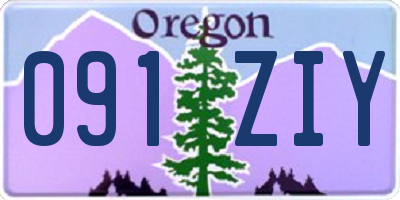 OR license plate 091ZIY