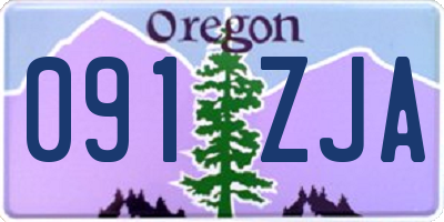 OR license plate 091ZJA