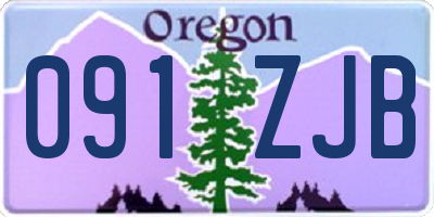 OR license plate 091ZJB