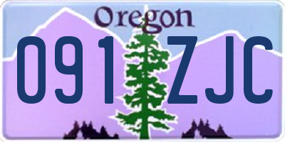 OR license plate 091ZJC