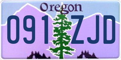 OR license plate 091ZJD