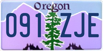 OR license plate 091ZJE