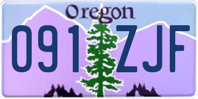 OR license plate 091ZJF