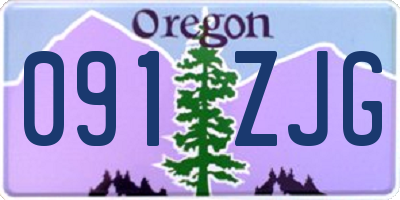 OR license plate 091ZJG
