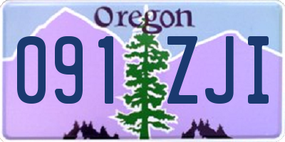 OR license plate 091ZJI