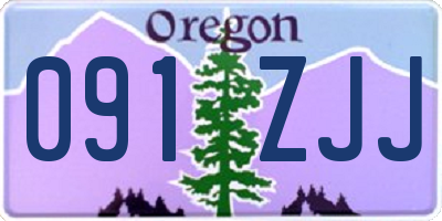 OR license plate 091ZJJ